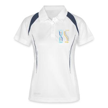 Biologielehrer Biologe Mikrobiologie Biologe - Frauen Polo atmungsaktiv - Weiß/Navy - Vorne