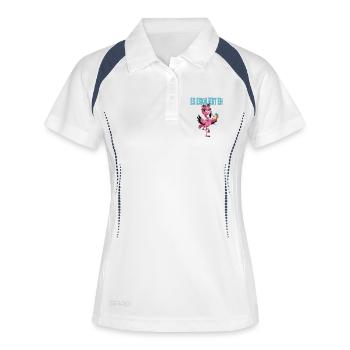 It escalates anyway flamingo party funny - Women's Polo breathable - white/navy - Front