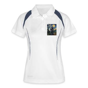 Grim Reaper Van Gogh Style Starry Night - Women's Polo breathable - white/navy - Front