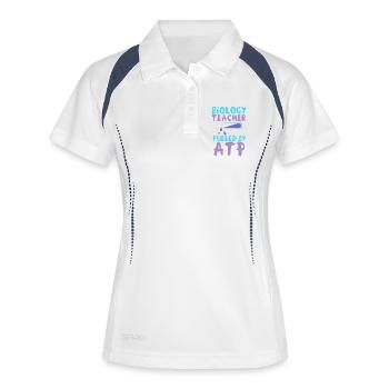 Biologielehrer Biologe Mikrobiologie Biologe - Frauen Polo atmungsaktiv - Weiß/Navy - Vorne