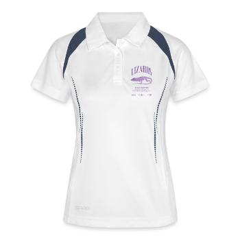 Cuban Knight Anole Reptile Keeper Lizard - Women's Polo breathable - white/navy - Front