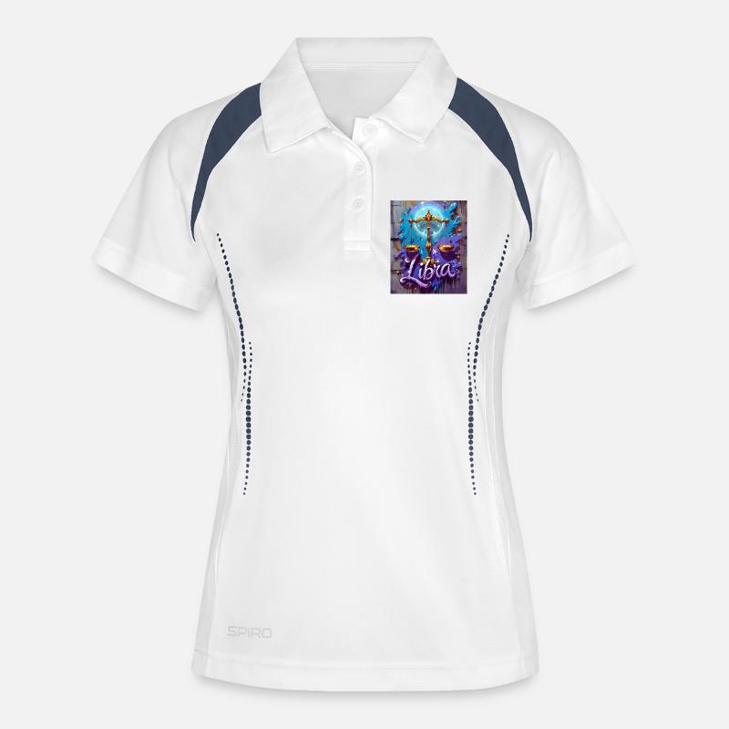 Libra - Women's Polo breathable - white/navy