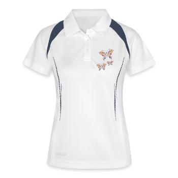 Chemise Spotty 2025 Colorful Butterfly Enfants Garçons - Polo respirant Femme - blanc/marine - Devant