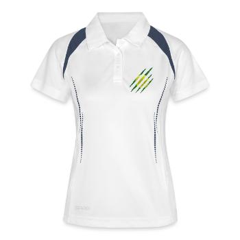 Balle de tennis Scratch Pattern - Polo respirant Femme - blanc/marine - Devant