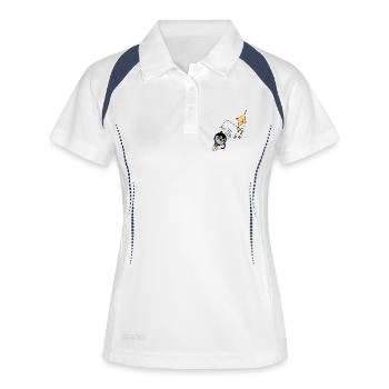 FLYING - Women's Polo breathable - white/navy - Front