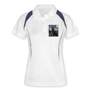 Panther Van Gogh Style Starry Night - Women's Polo breathable - white/navy - Front