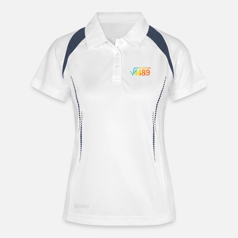 Funny Meme 67, Square Root 4489 - Women's Polo breathable - white/navy