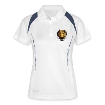 Caïman Crocodile Alligator Reptiles Crocodile Caïmans - Polo respirant Femme - blanc/marine - Devant