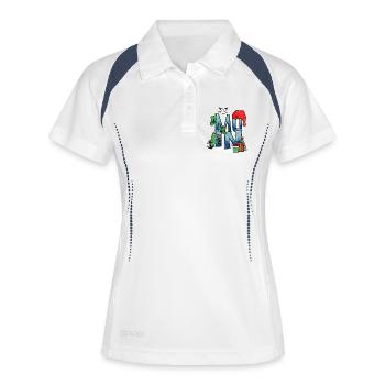 Moin Maritime - Noël - Polo respirant Femme - blanc/marine - Devant
