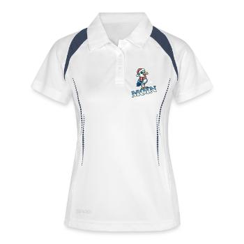 Moin Seagull with Santa Hat and Scarf - Women's Polo breathable - white/navy - Front