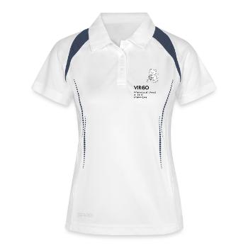 Mignon Vierge Dessin animé - Chaos organisé - Polo respirant Femme - blanc/marine - Devant