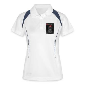 Cat Christmas with funny saying cats - Women's Polo breathable - white/navy - Front