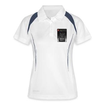 Cat has a message for you - Funnier - Women's Polo breathable - white/navy - Front