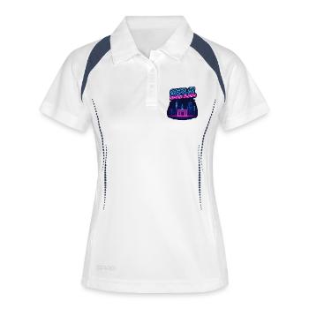 Berlin Never Sleeps Neon Skyline Design - Women's Polo breathable - white/navy - Front