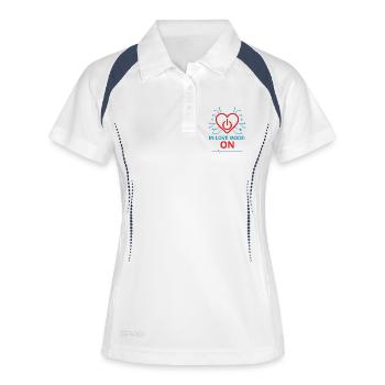 Verliebter Informatiker Techniker - Frauen Polo atmungsaktiv - Weiß/Navy - Vorne