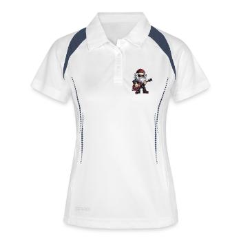 Santa Claus Guitar Santa - Women's Polo breathable - white/navy - Front