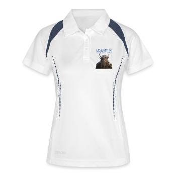 Krampus – gloomy Alpine design, customs - Women's Polo breathable - white/navy - Front