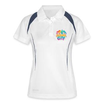 Oklahoma City Neon Skyline - Women's Polo breathable - white/navy - Front