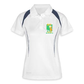 Bierliebhaber Bier Spruch Biertrinker Saufen - Frauen Polo atmungsaktiv - Weiß/Navy - Vorne