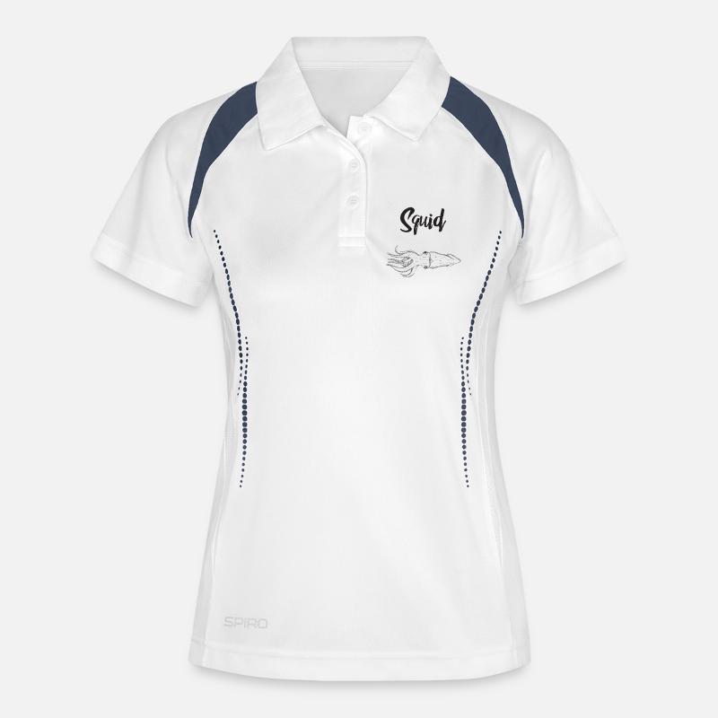 Nautic Design Squid Ink Sketch hand drawn minimal - Women's Polo breathable - white/navy