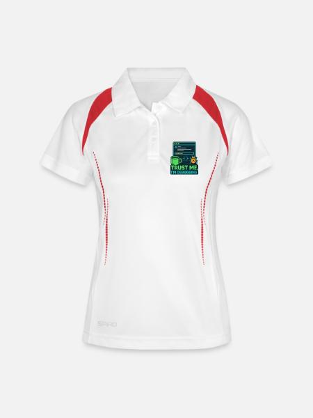 Funny IT Design – Trust me, I'm debugging - Women's Polo breathable - white/navy