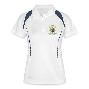 Chemise Boomer Skull Saying - Polo respirant Femme - blanc/marine - Devant
