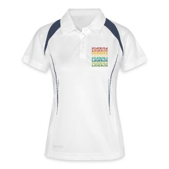 Kombucha Dégradé Multi-Imprimé - Polo respirant Femme - blanc/marine - Devant