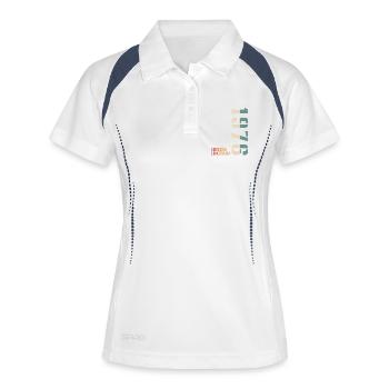 Original 1976 Vintage Rétro Cadeau d’anniversaire - Polo respirant Femme - blanc/marine - Devant