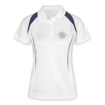 Nautic Design Blue Compass Nautical Emblem - Women's Polo breathable - white/navy - Front