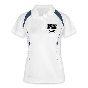 Skateboard Fashion ON - Polo respirant Femme - blanc/marine - Devant