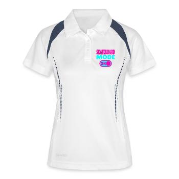 Skateboard Fashion ON - Polo respirant Femme - blanc/marine - Devant