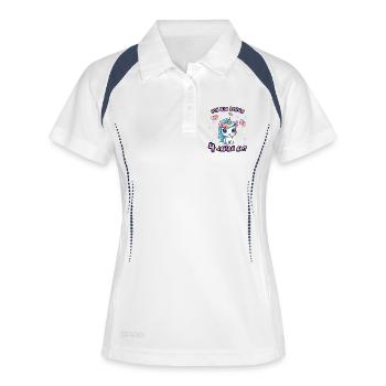 Licorne Anniversaire Design 4 Ans - Polo respirant Femme - blanc/marine - Devant