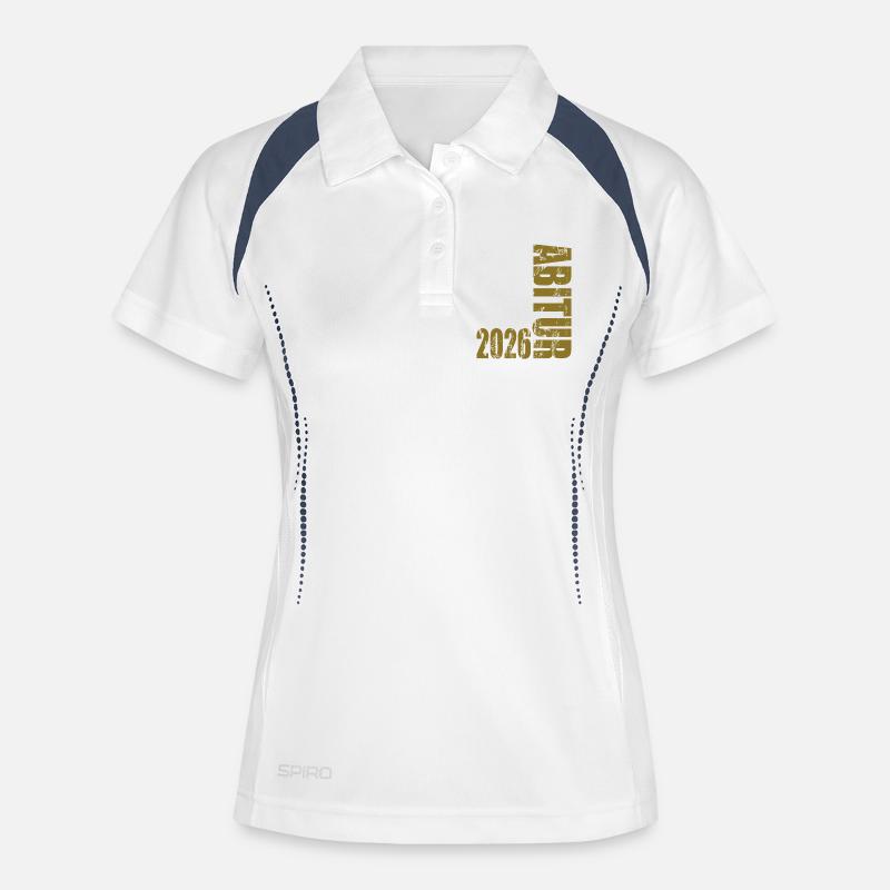 Abitur 2026 - Women's Polo breathable - white/navy
