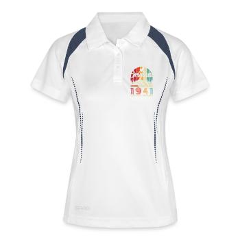 1941 Vintage Rétro Cadeau D'anniversaire - Polo respirant Femme - blanc/marine - Devant