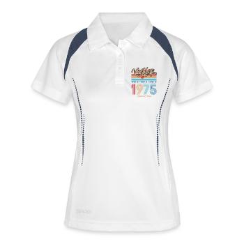 1975 Vintage Anniversaire Original Retro Cadeau - Polo respirant Femme - blanc/marine - Devant