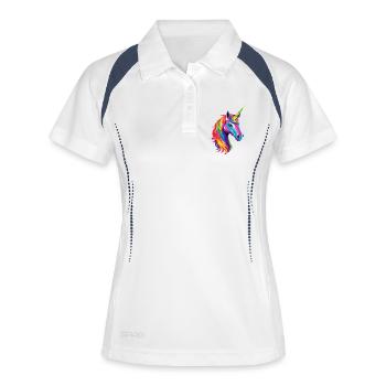 Unicorn Pony Rider Horses Riding Unicorns - Women's Polo breathable - white/navy - Front
