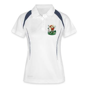 Père Noël Golf Noël Vacances amusantes - Polo respirant Femme - blanc/marine - Devant