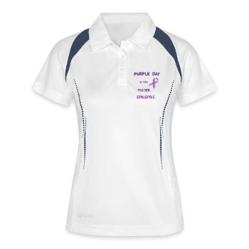 Purple Day Epilepsy Education - Women's Polo breathable - white/navy - Front