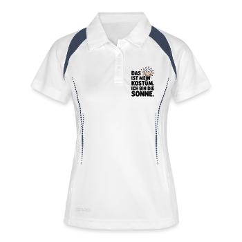 Je Suis Le Soleil Costume Carnaval Carnaval Soleil - Polo respirant Femme - blanc/marine - Devant