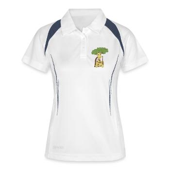 Afrika_Giraffe - Polo respirant Femme - blanc/marine - Devant