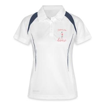 Jpeux pas J'ai Danse - Polo respirant Femme - blanc/marine - Devant