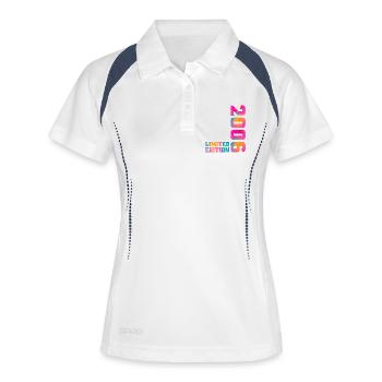 2006 Limited Edition Cadeau d'Anniversaire Fille - Polo respirant Femme - blanc/marine - Devant