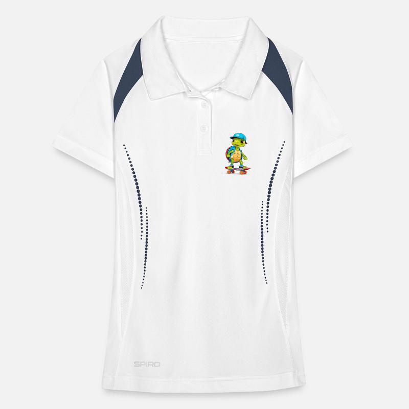Turtle skateboard hero Women's Polo breathable