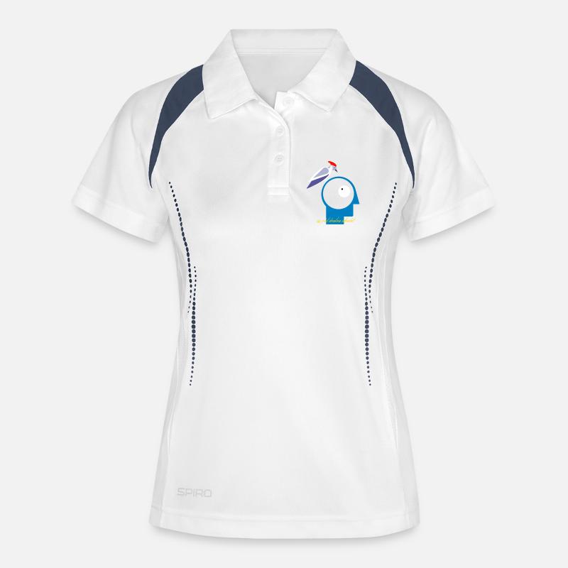 Too much thinking is harmful - Women's Polo breathable - white/navy
