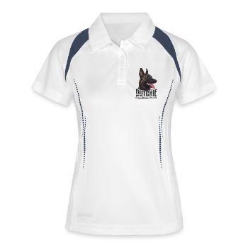 Dutchie - Chien de berger néerlandais - Polo respirant Femme - blanc/marine - Devant
