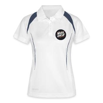 Ne jamais abandonner le graffiti - Polo respirant Femme - blanc/marine - Devant
