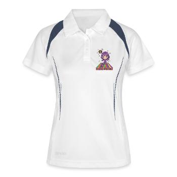Disco Fever | Chibi Girl Dance Retro Party 70s 80s - Women's Polo breathable - white/navy - Front