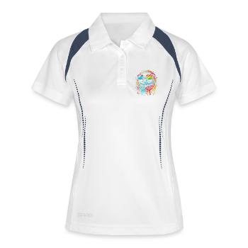 Sloth Sloth Art Lazy Sloth Fan - Women's Polo breathable - white/navy - Front
