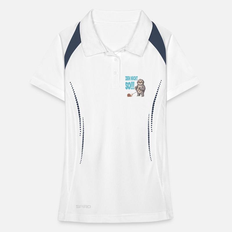 Don't pull so sloth with snail funnier Women's Polo breathable
