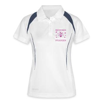 Garden Gardener Gardening Saying Horticulture Plants - Women's Polo breathable - white/navy - Front